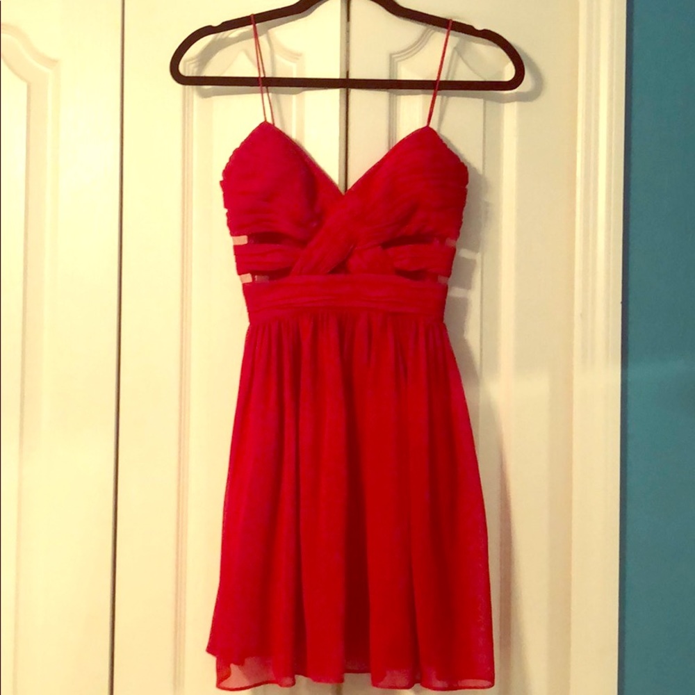 Short red dress